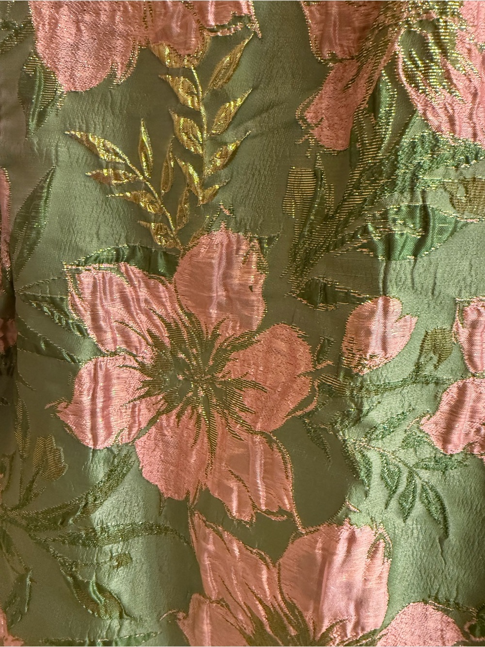 VOY women’s ' Green & Pink Floral Puff-Sleeve Top sz small. Worn once - Picture 4 of 4
